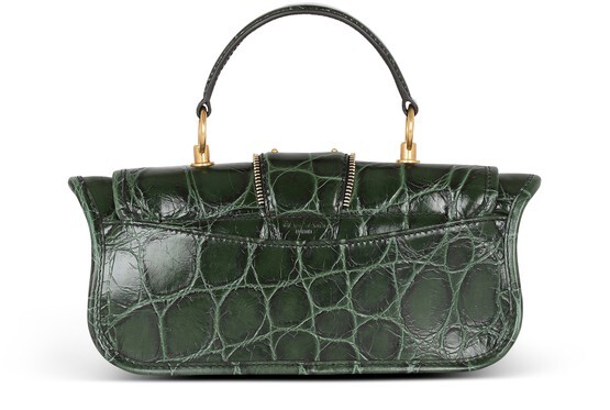 

Клатч Blaze из кожи с эффектом крокодила Balmain, зеленый