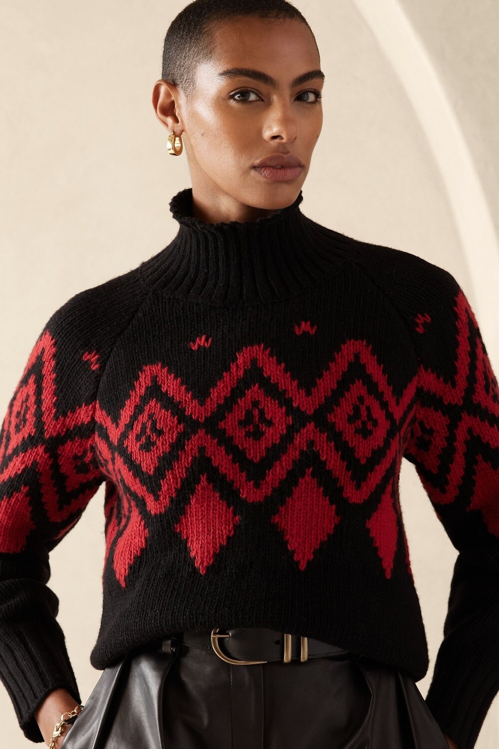 

Свитер Skye Fair Isle от бренда Banana Republic, черный