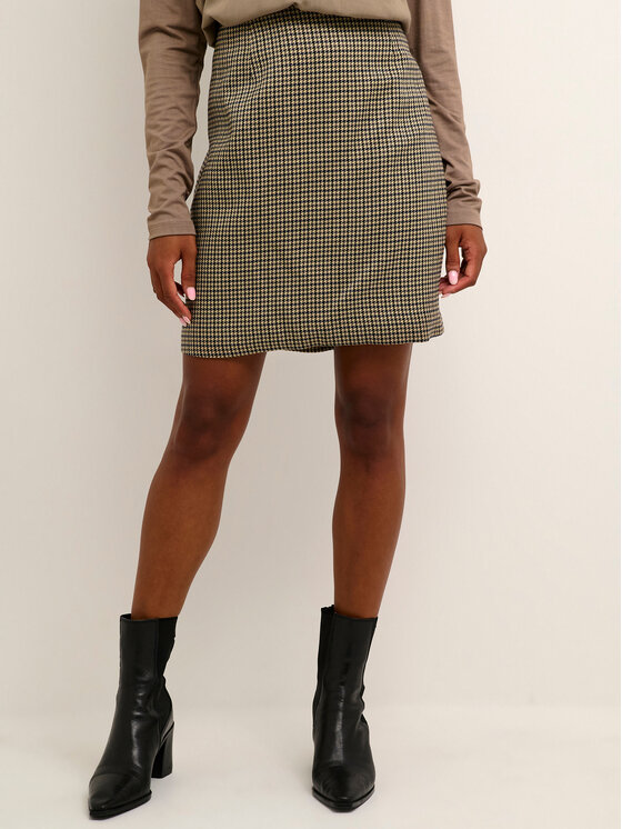 Мини-юбка стандартного кроя Kaffe, бежевый мини юбка стандартного кроя morgan бежевый