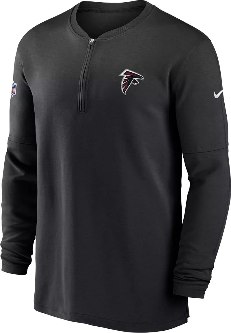 

Мужская черная футболка с длинными рукавами и полумолнией сбоку Nike Atlanta Falcons Sideline