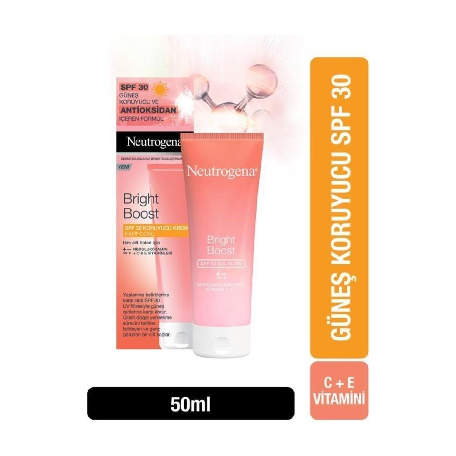 

Neutrogena Bright Boost Spf 30 Защитный крем 50 мл