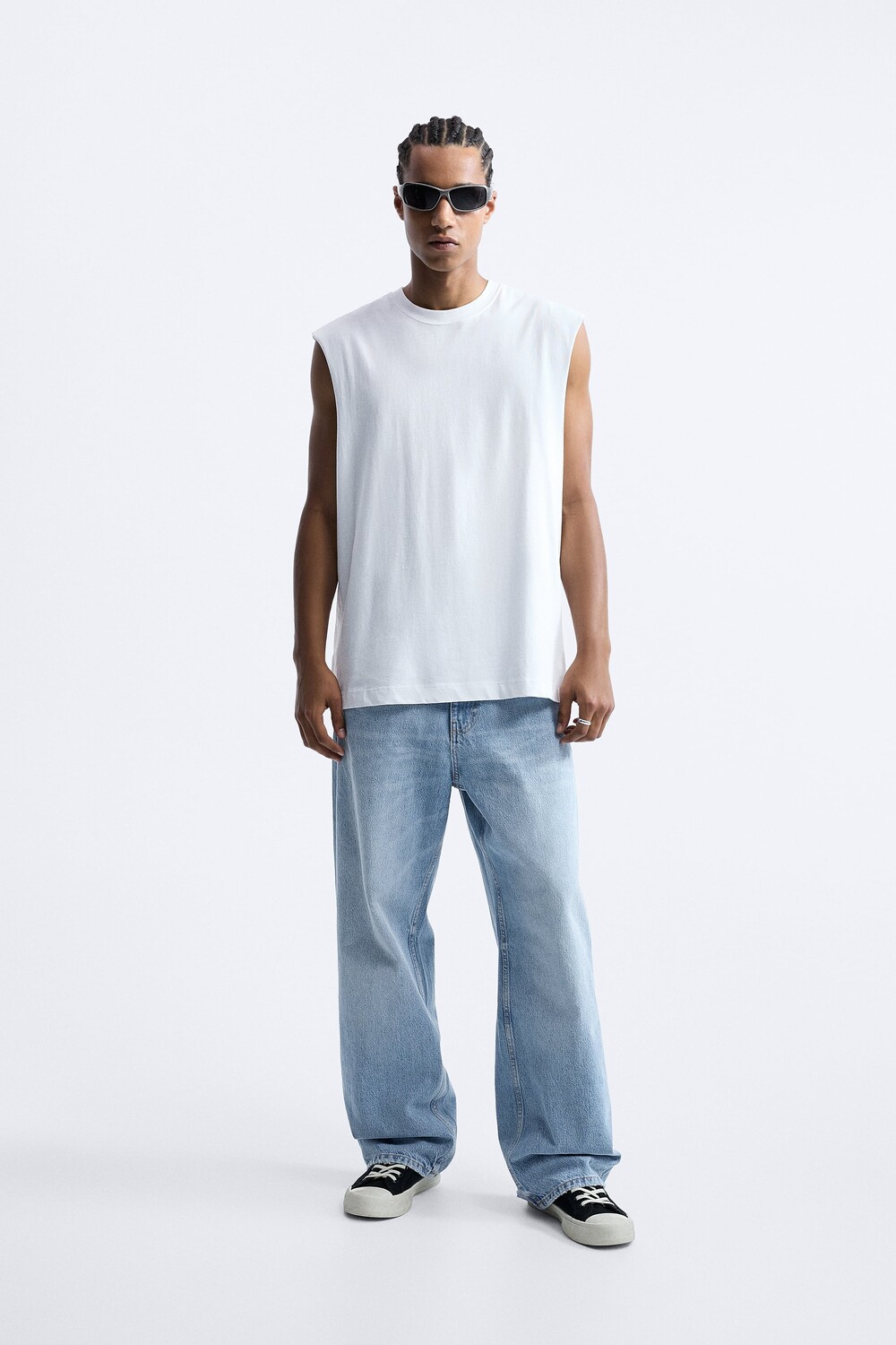 

Джинсы облегающего кроя Zara, голубой