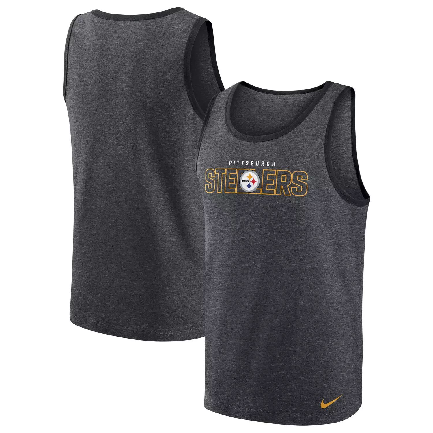 

Мужская майка Nike Heathered Charcoal Pittsburgh Steelers Tri-Blend