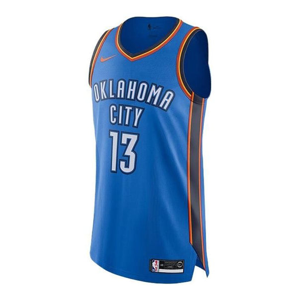 Майка Nike NBA Contrasting Colors Basketball Jersey Thunder 13 Navy Blue, синий
