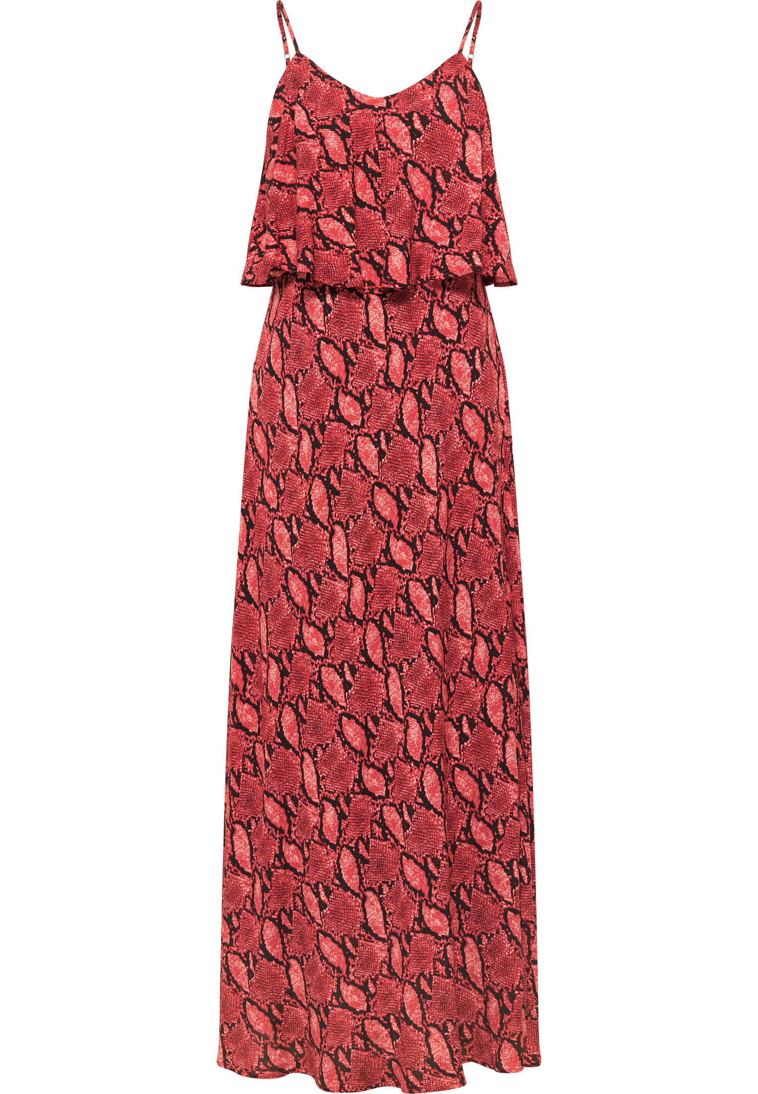 Платье faina Maxi Mit Schlangen Print, красный
