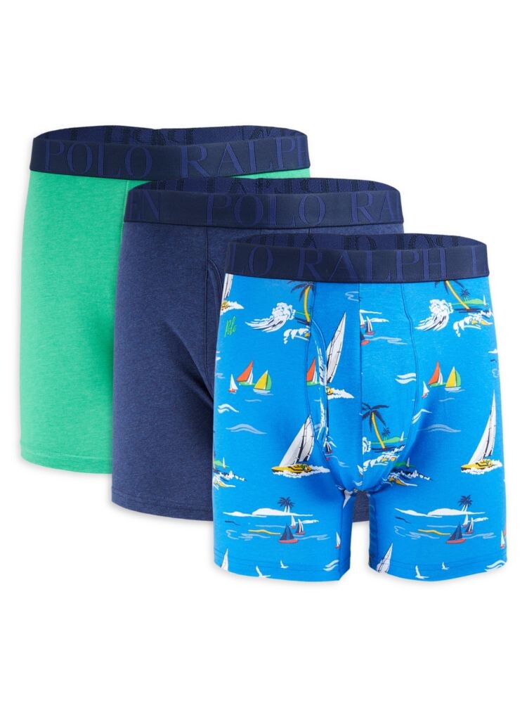 

Комплект из 3 эластичных боксеров классического кроя с логотипом Polo Ralph Lauren, цвет Spring Navy