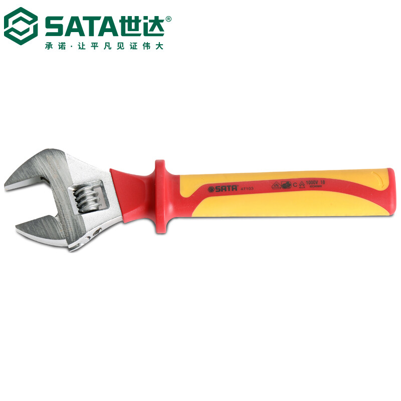 SATA Tools Изолированный устойчивый к напряжению разводной ключ VDE, 10 дюймов 47103