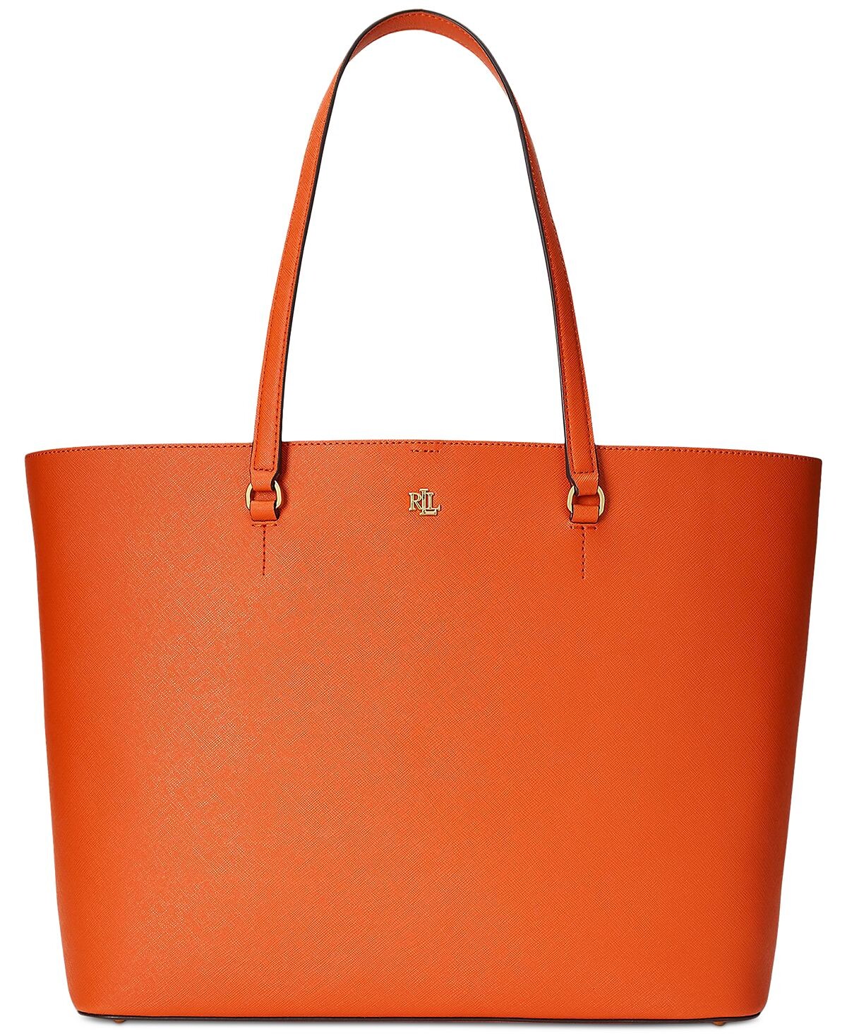 

Большая кожаная сумка-тоут Karly Crosshatch Lauren Ralph Lauren