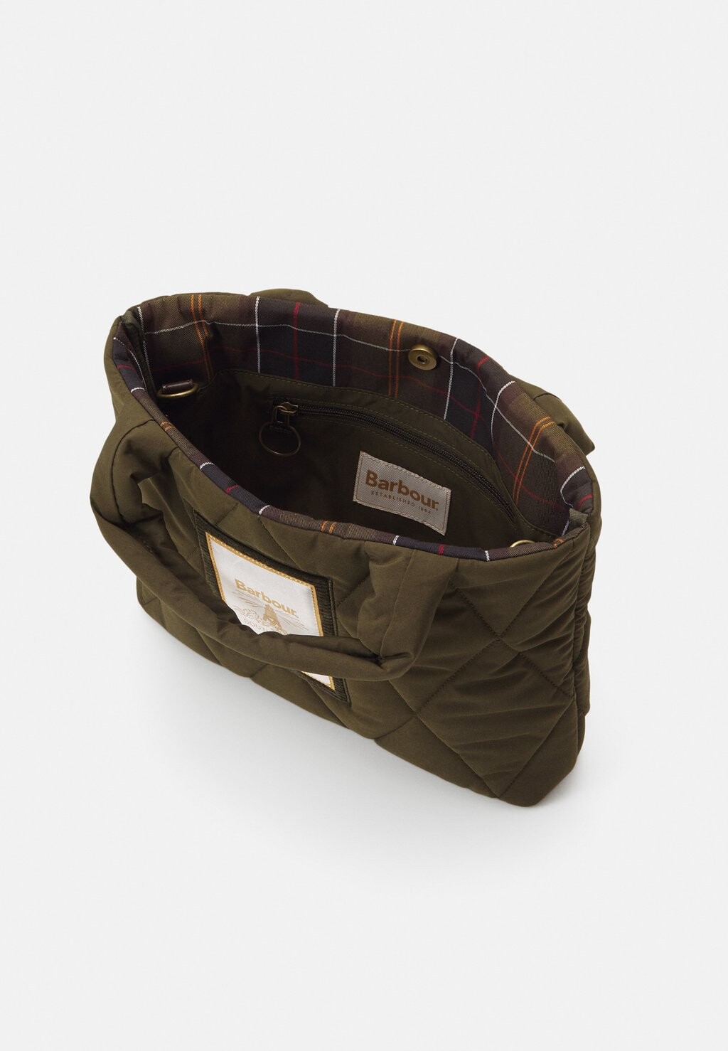 

Сумка через плечо MARIAH MINI QUILTED TOTE BAG Barbour, оливковый
