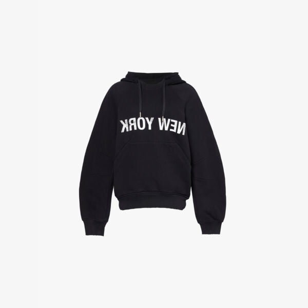 

Толстовка из хлопкового джерси с карманом-кенгуру Helmut Lang, черный