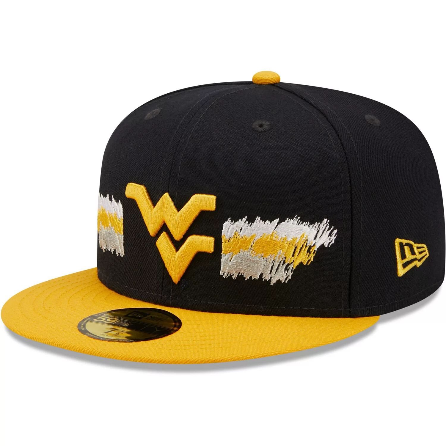 

Мужская облегающая шляпа New Era Navy West Virginia Mountaineers Scribble 59FIFTY