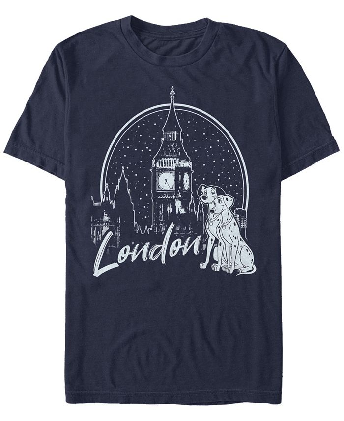 101 далматинец повесть Мужская футболка с коротким рукавом London Pups Fifth Sun, синий