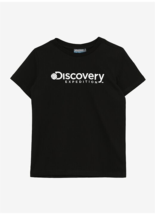 

Черная футболка с круглым вырезом для мальчиков с принтом ROGERS BOY Discovery Expedition, черный