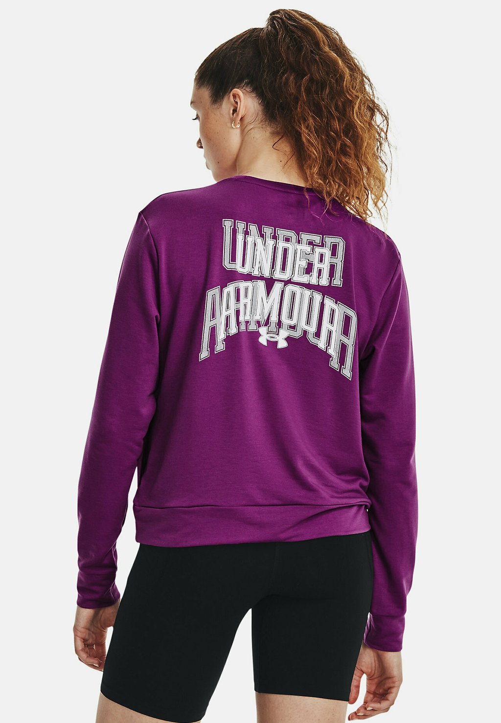 

Толстовка Long-Seves Ua Rival Graphic Crew Under Armour, цвет mystic magenta