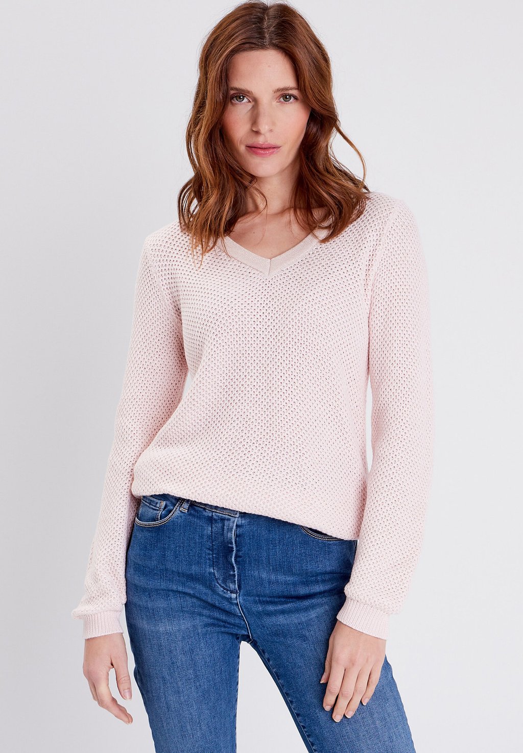 Вязаный свитер MIT V-AUSSCHNITT Breal, цвет rose clair
