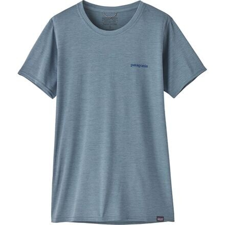 

Рубашка Cap Cool Daily Graphic, цвет воды женская Patagonia, цвет Boardshort Logo/Light Plume Grey X-Dye