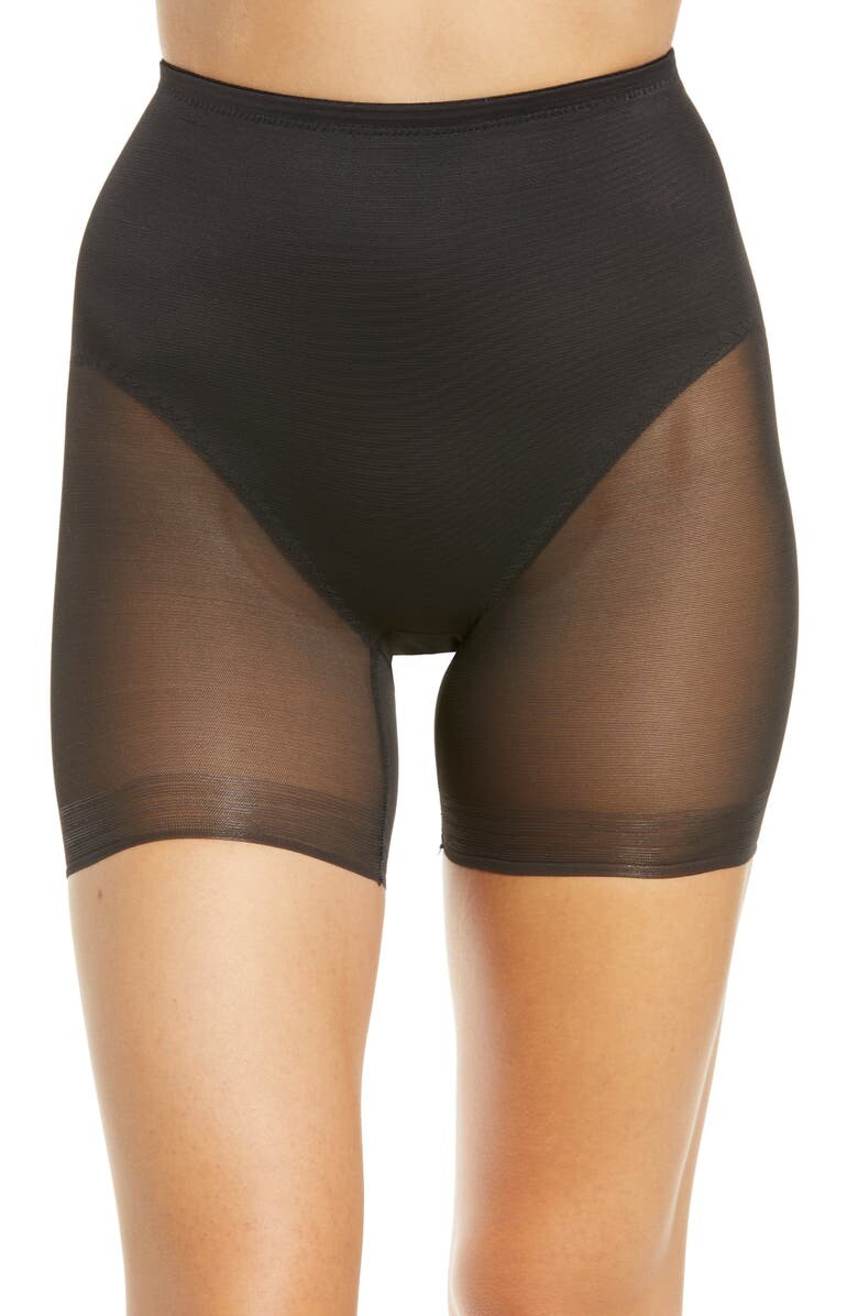 

Sexy Sheer Rear Lift Shaping Bike Shorts MIRACLESUIT, черный