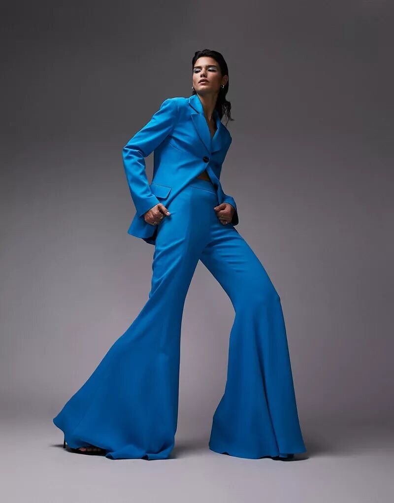 

Синие расклешенные брюки Topshop Limited Edition
