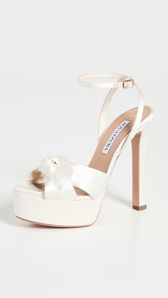

Сандалии Aquazzura Cupid Plateau 130, белый