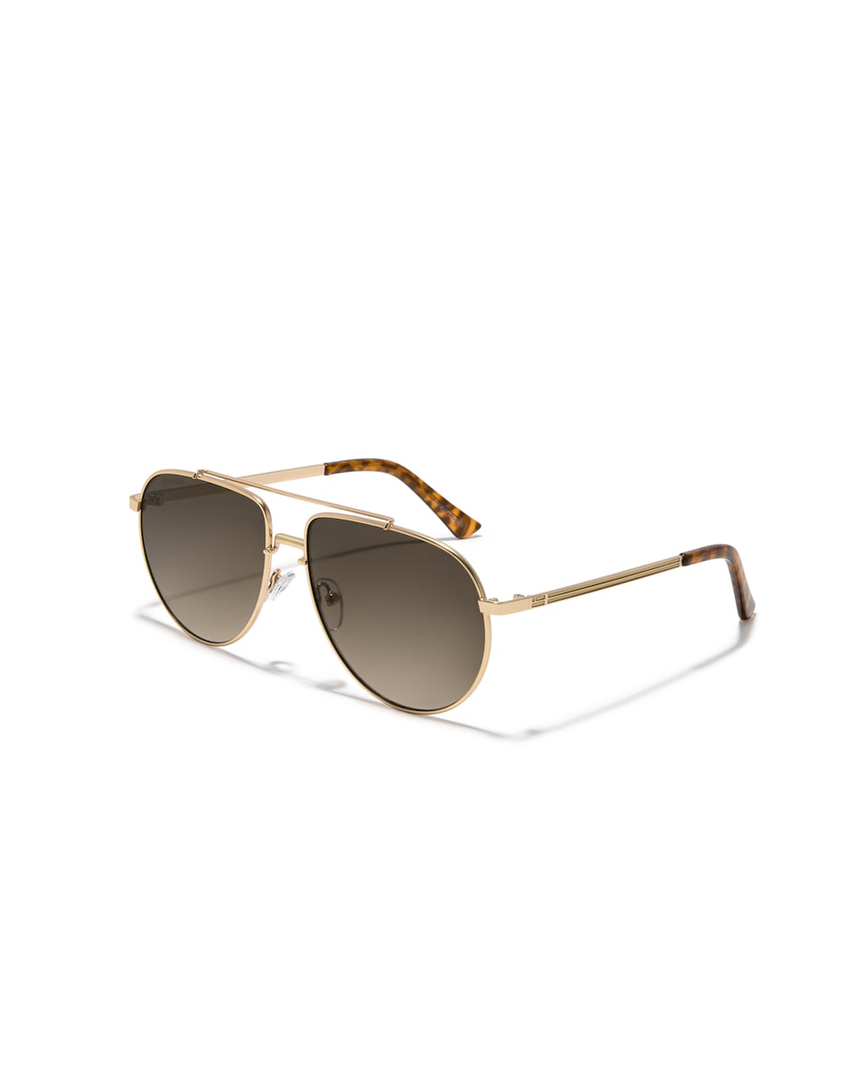 Золотисто-коричневые солнцезащитные очки-авиаторы Legacy D.Franklin, коричневый цена и фото