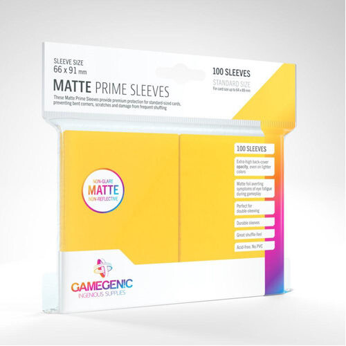 

Чехол для карточек Gamegenic Matte Prime Sleeves Yellow (100 Ct.) Gamegenic