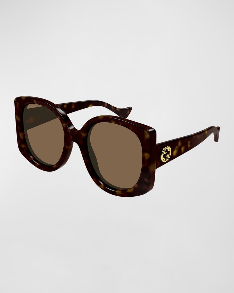 

Приподнятые солнцезащитные очки-бабочки из ацетата GG Gucci