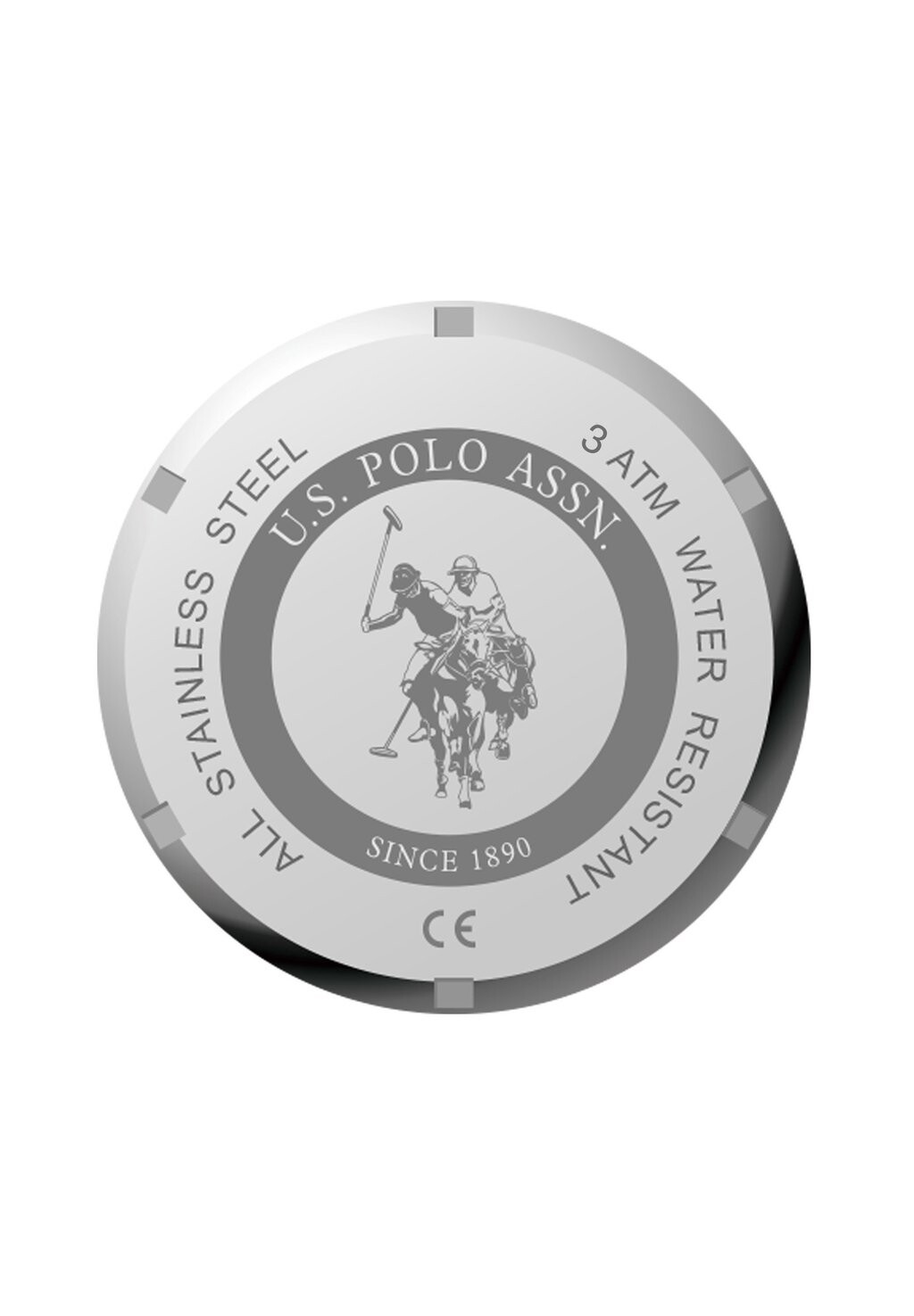 

Часы Rebel U.S. Polo Assn., серебристо-белые