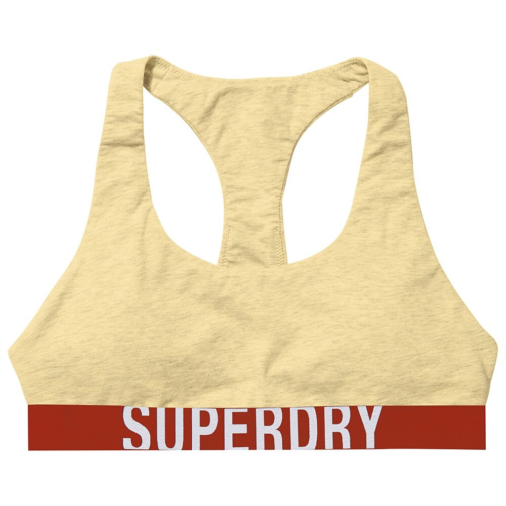 

Бюстгальтер Superdry Large Logo Croplette, желтый