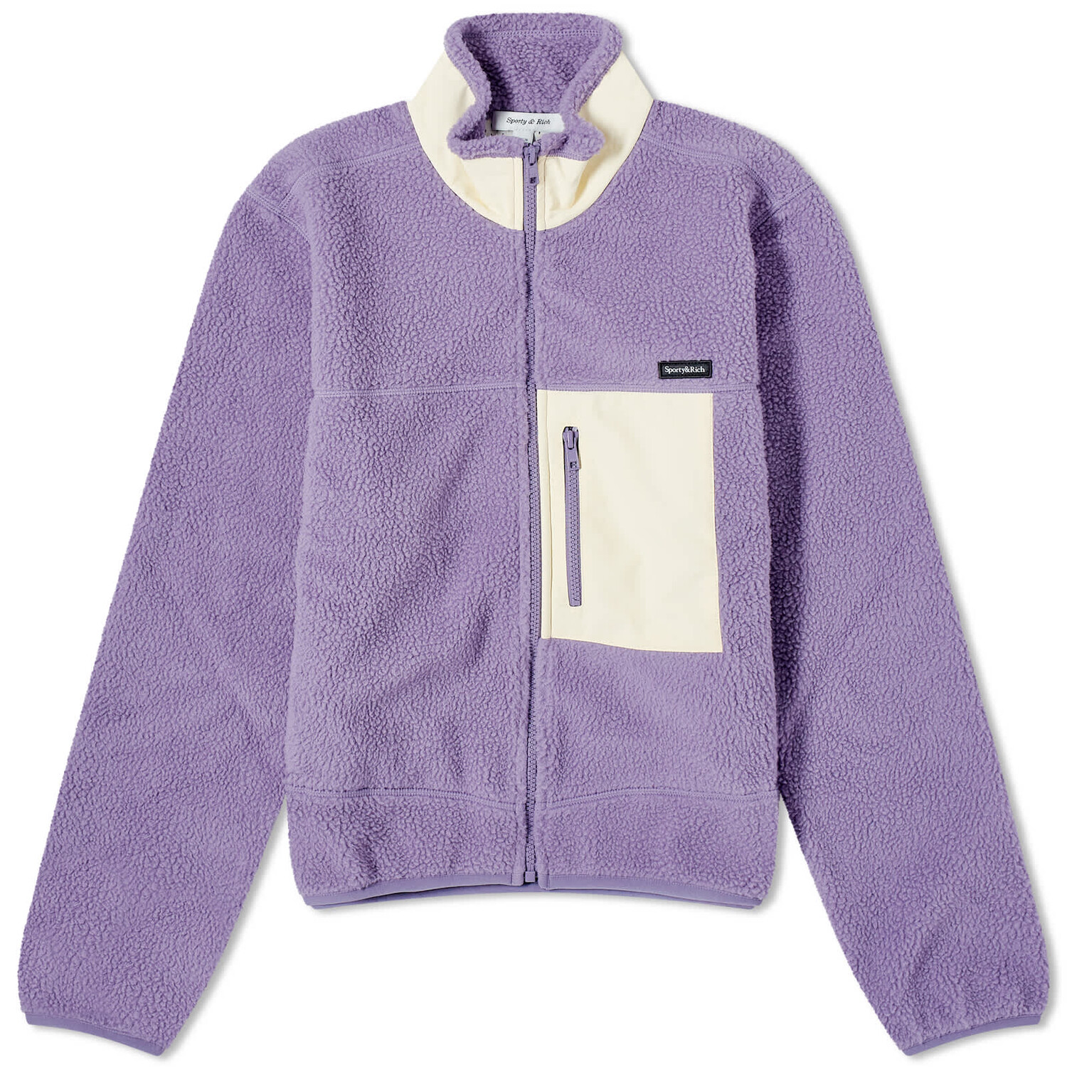 

Куртка Sporty & Rich Zipped Sherpa, цвет Eggplant