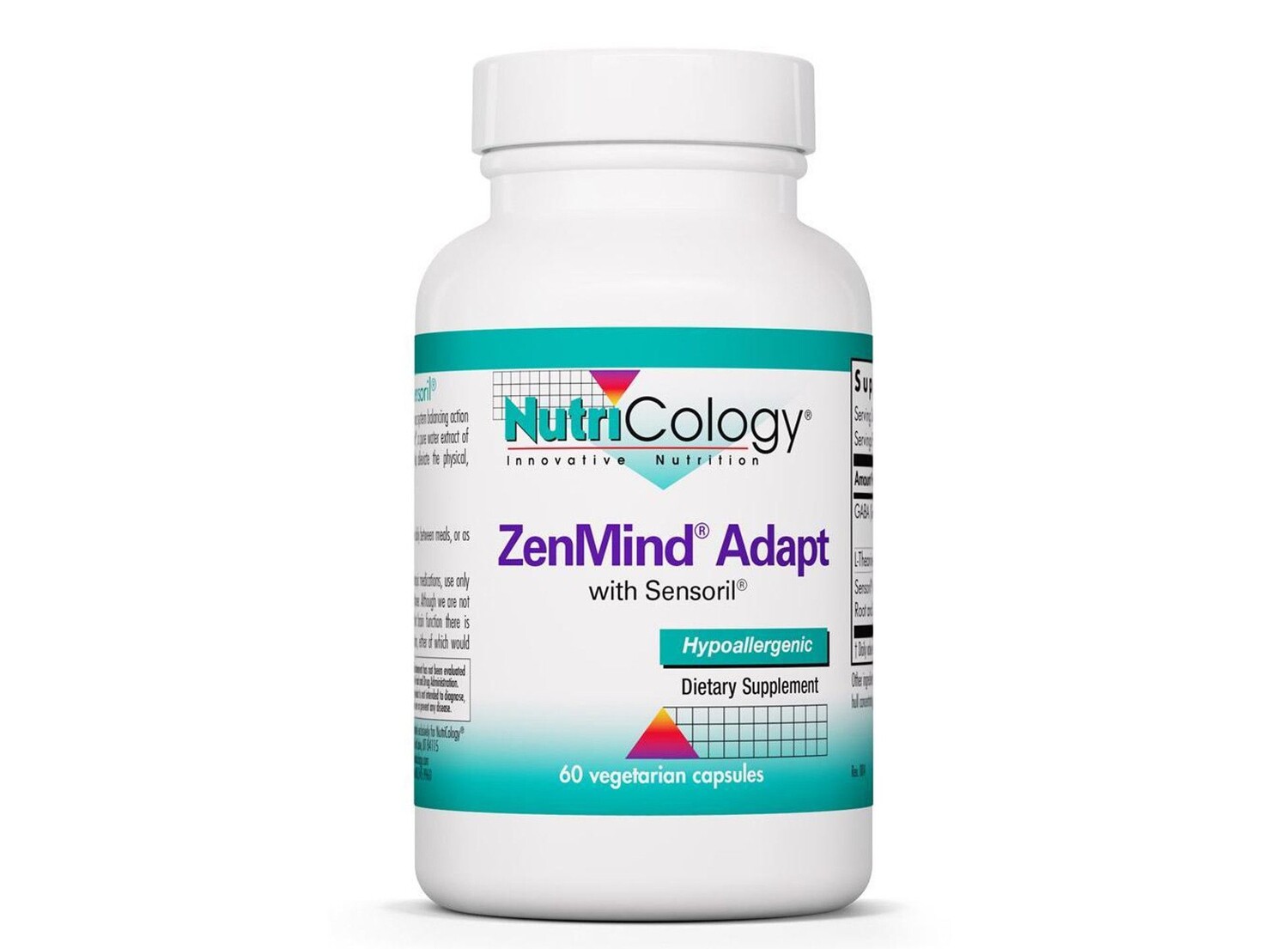 

Nutricology, ZenMind Adapt, 60 вегетарианских капсул