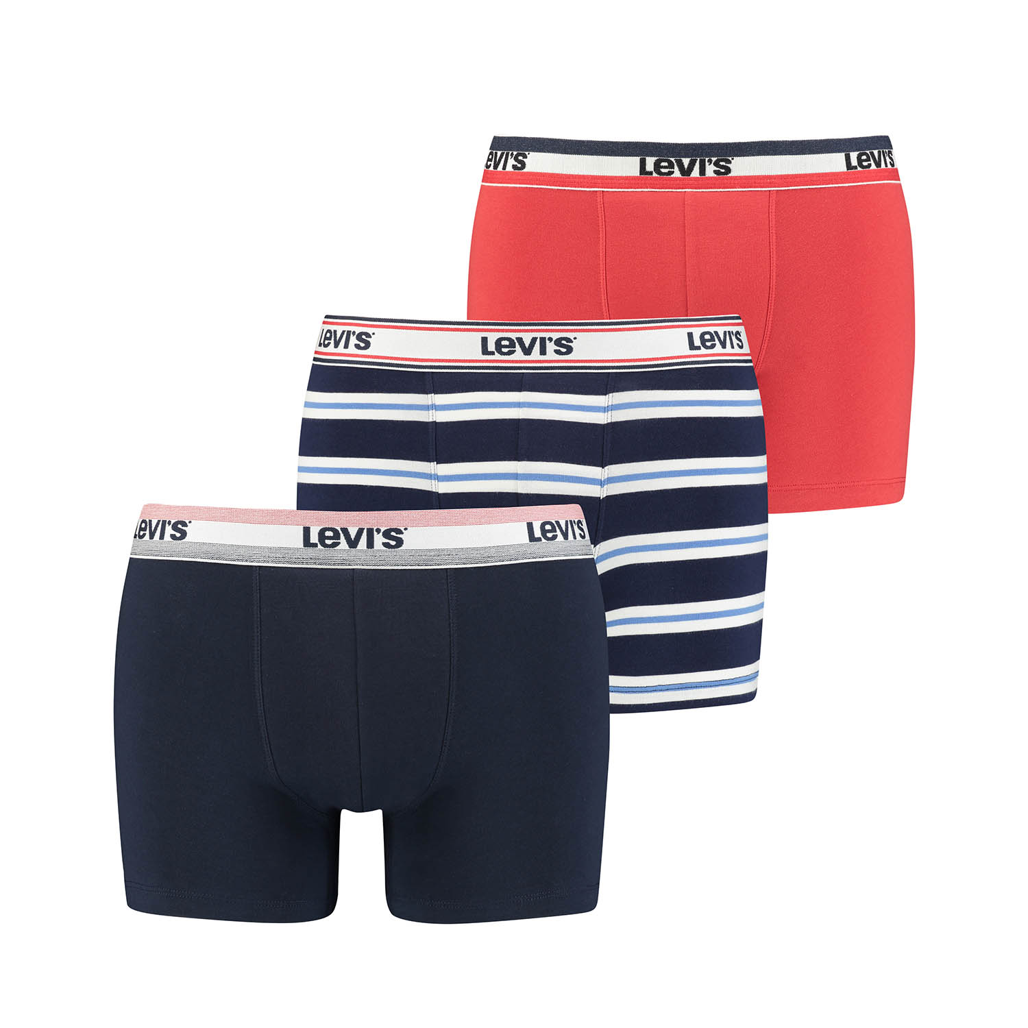 Боксеры Levi´s Boxershorts LEVIS Men Giftbox Logo Boxer Brief 3P, цвет 831 - navy/red levi s levi’s® red™ overall