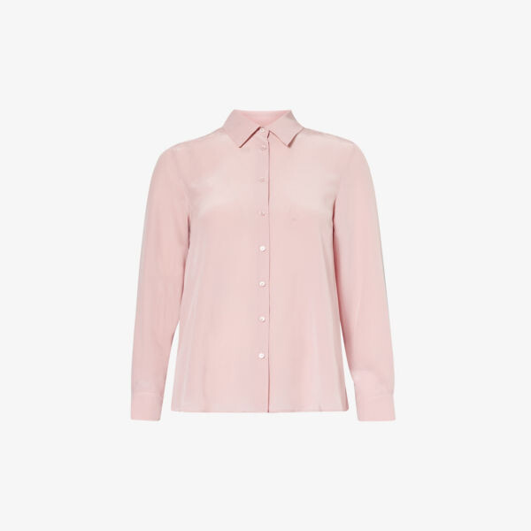 

Полупрозрачная шелковая рубашка geo Weekend Max Mara, розовый