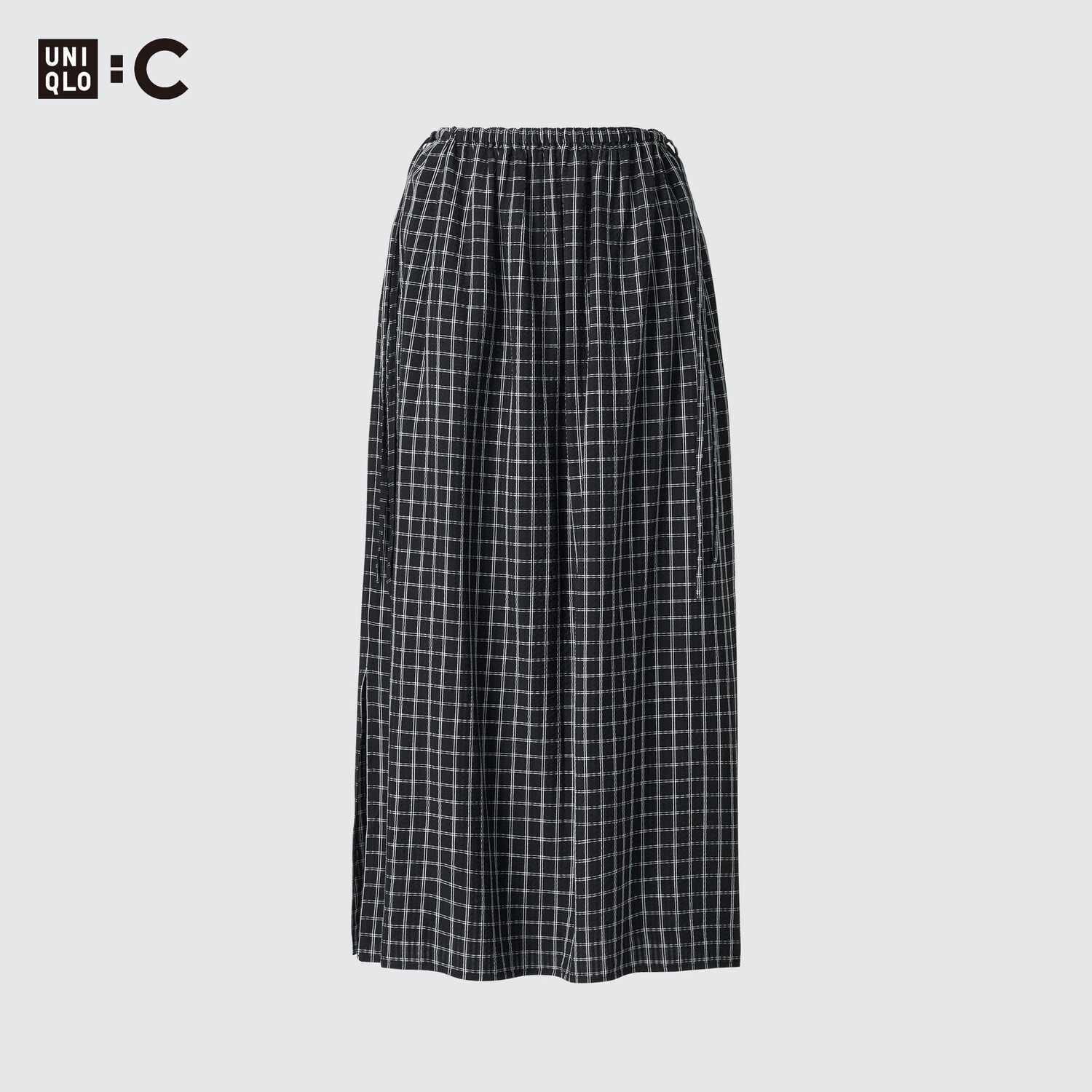 

Юбка длинная Uniqlo со сборками, черный