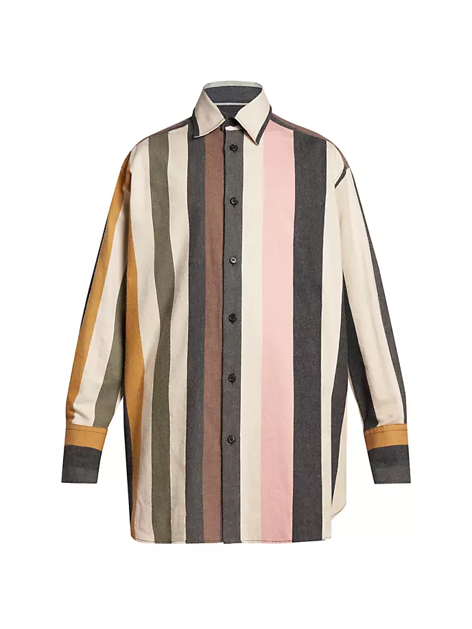 

Полосатая рубашка свободного кроя Jw Anderson, мультиколор
