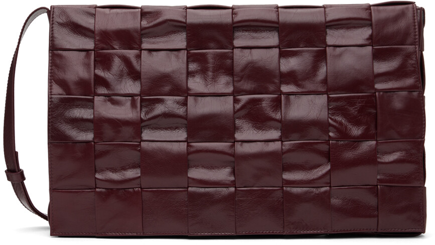 

Темно-красная большая сумка-кассета Bottega Veneta
