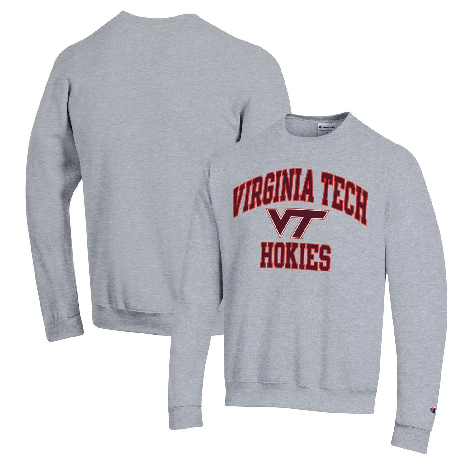 

Мужской пуловер с высоким мотором Heather Grey Virginia Tech Hokies Champion