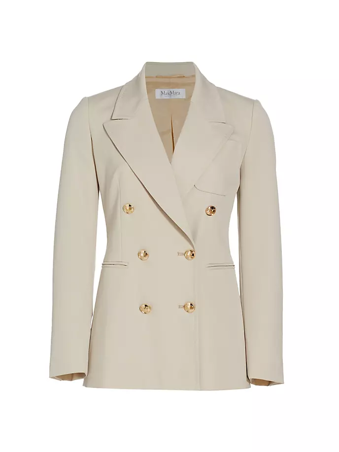 

Двубортный пиджак Reale из эластичной шерсти Max Mara, цвет sand