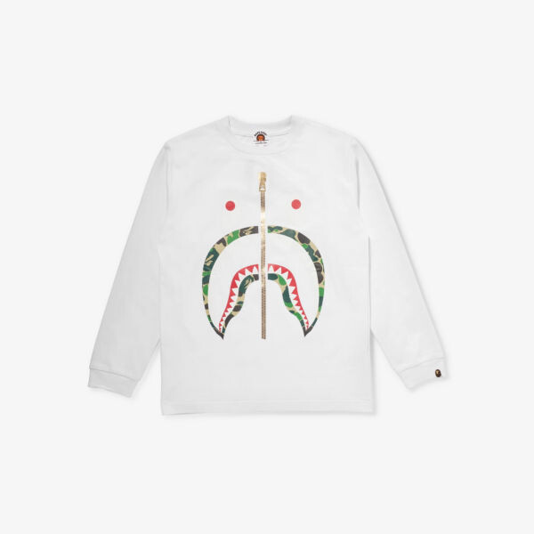 

Футболка Camo Shark из хлопкового джерси A Bathing Ape, цвет whxgr