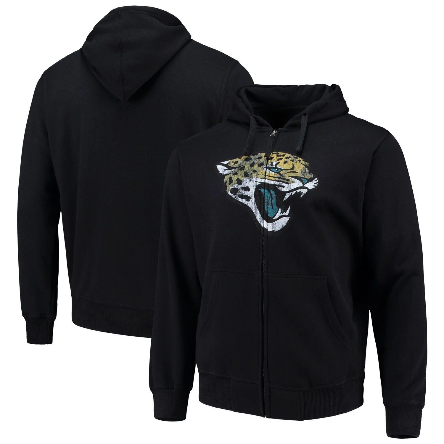 

Мужская черная толстовка с молнией во всю длину G-III Sports by Carl Banks Jacksonville Jaguars Primary Logo Starter, Черный