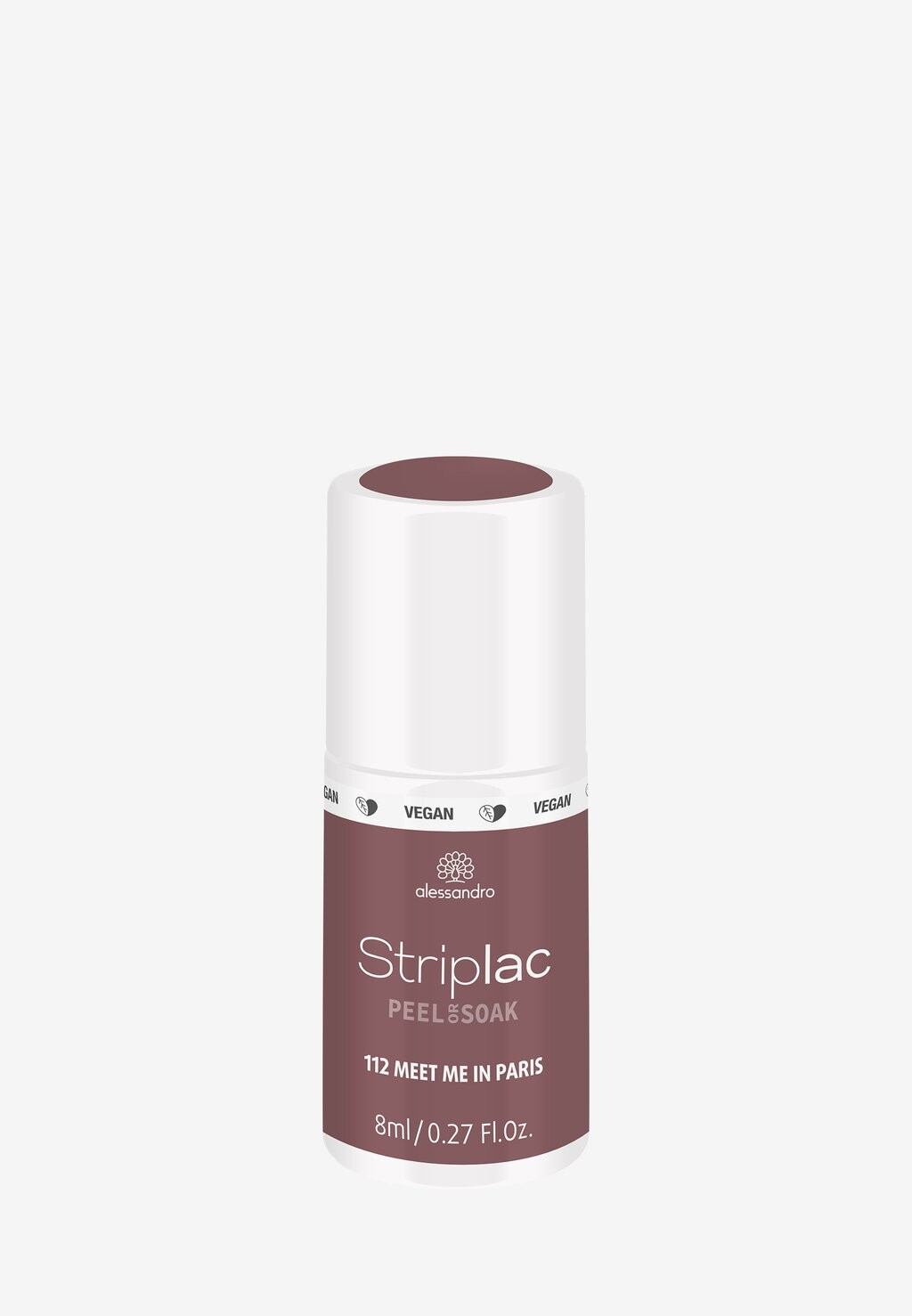 

Лак для ногтей Striplac Peel Or Soak Baby Pink Vegan alessandro, цвет in paris