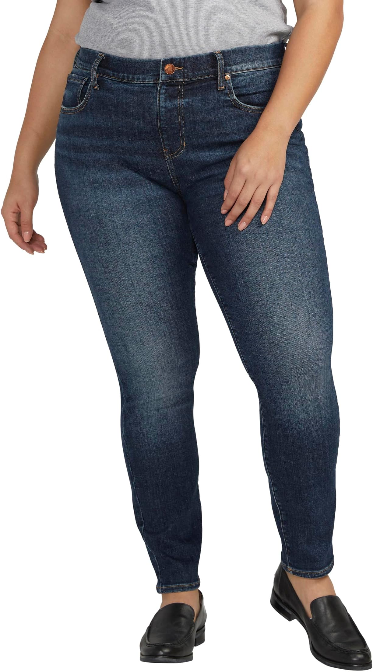 Джинсы Plus Size Maya Mid-Rise Skinny Leg Jeans Jag Jeans, цвет Night Flight Blue