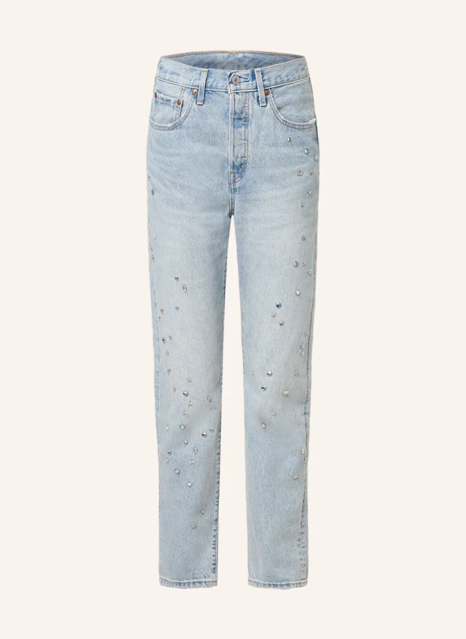 

Прямые джинсы 501 с драгоценными камнями Levi's, синий