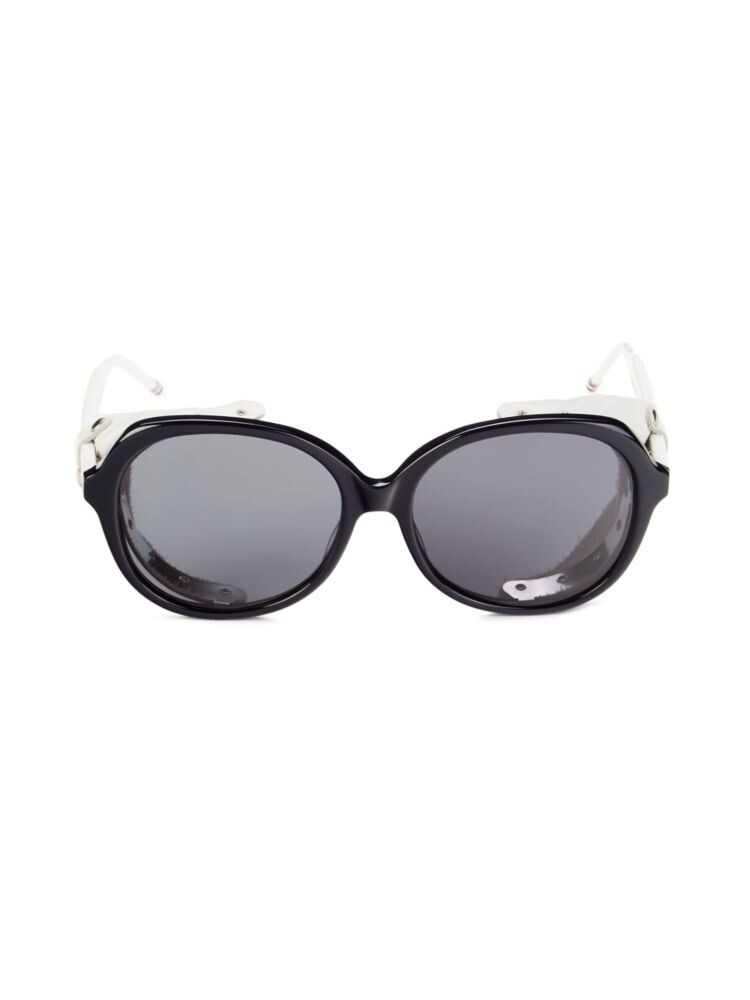 

Овальные солнцезащитные очки 57MM Thom Browne, темно-синий