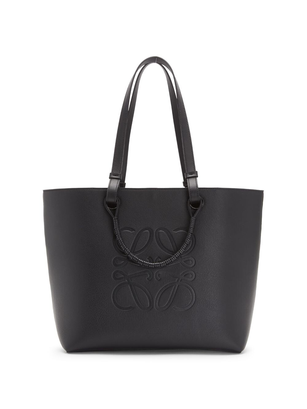 

Кожаная сумка с короткими ручками Anagram Loewe, черный
