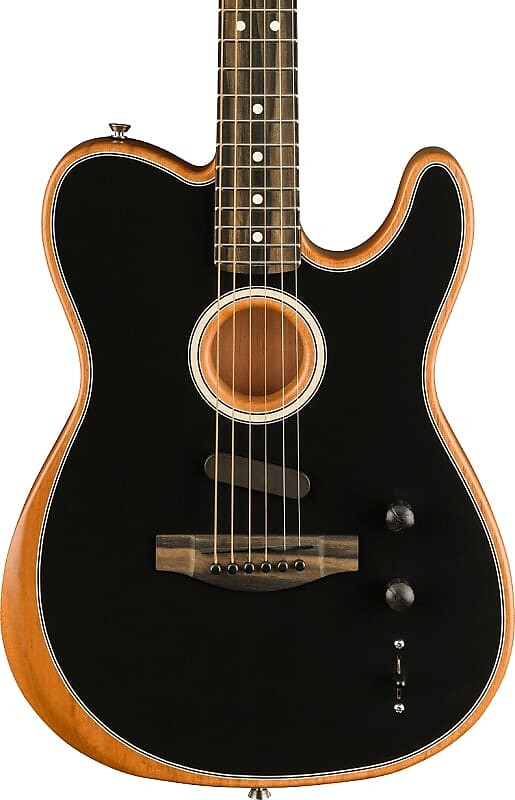 

Акустическая гитара Fender American Acoustasonic Telecaster Acoustic Electric Guitar. Ebony Fingerboard, Black