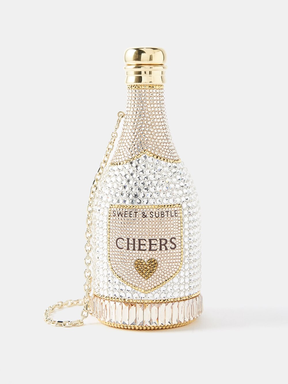 

Клатч bottle forever с кристаллами Judith Leiber, золото