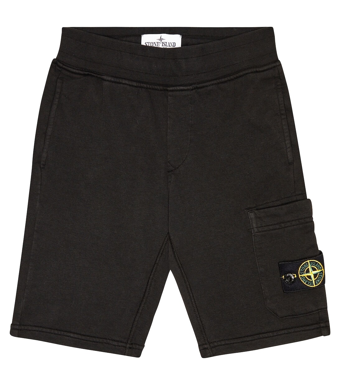 

Хлопковые шорты Stone Island Junior, черный
