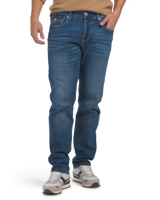 

Узкие джинсы Geno с клапанами на кнопках True Religion, цвет Medium Autumn Wash