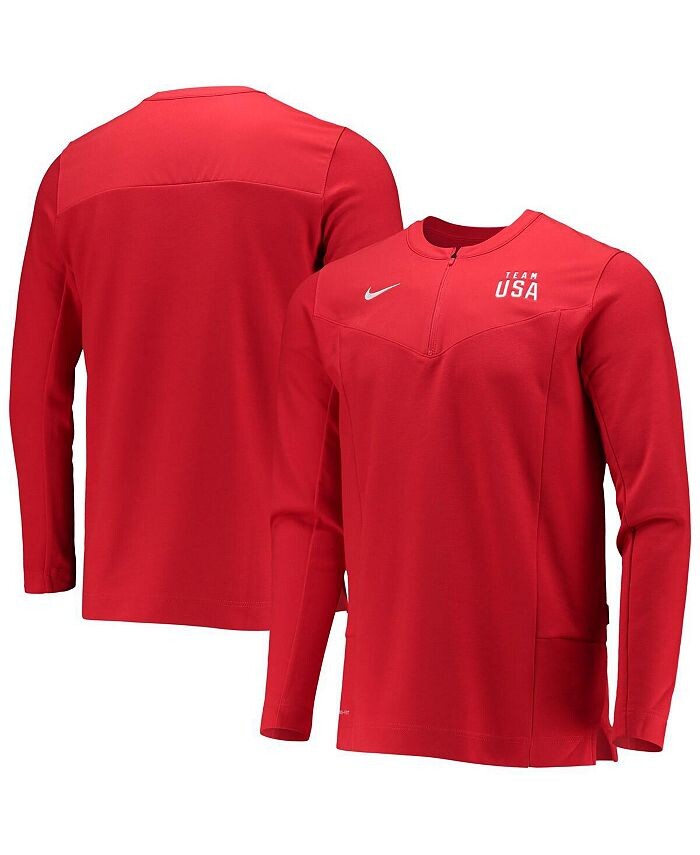 

Мужская красная куртка Team USA с молнией до половины длины Nike, красный