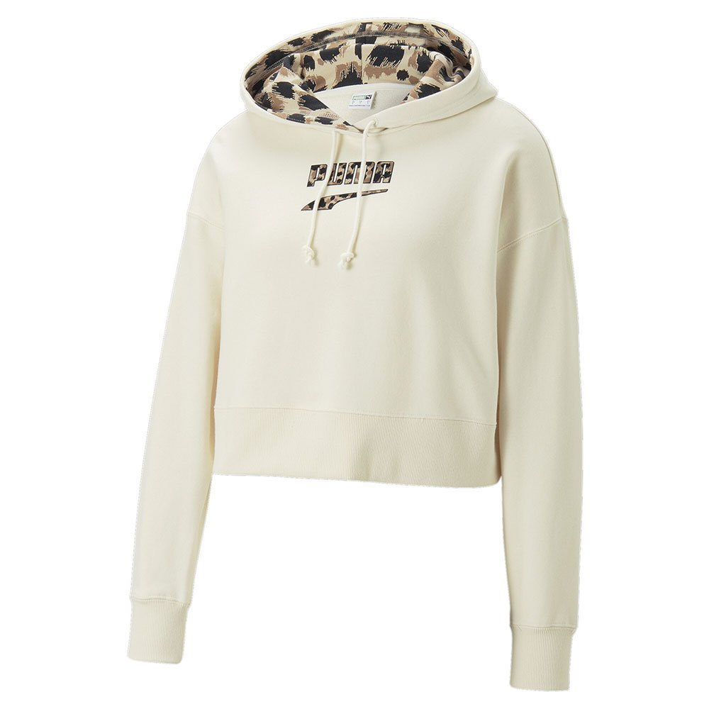 

Худи Puma Downtown Cropped, бежевый